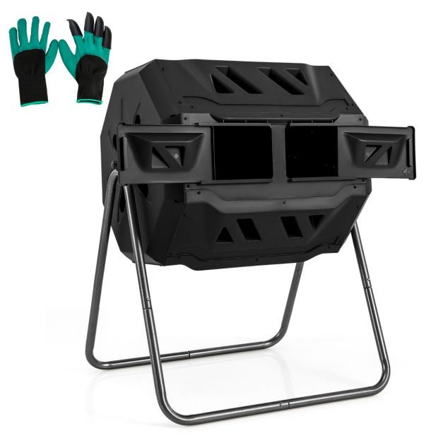 Compost Tumbler 160L Dual Chamber – Rotating