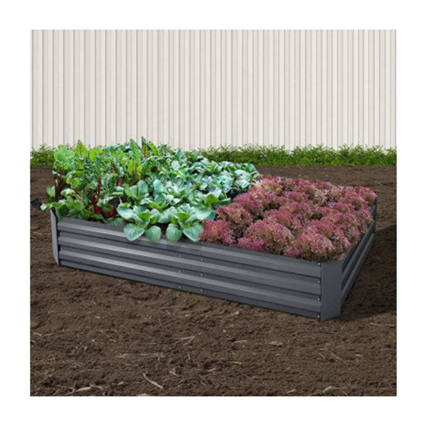 Galvanised Raised Garden Bed 180x90x30cm – Steel