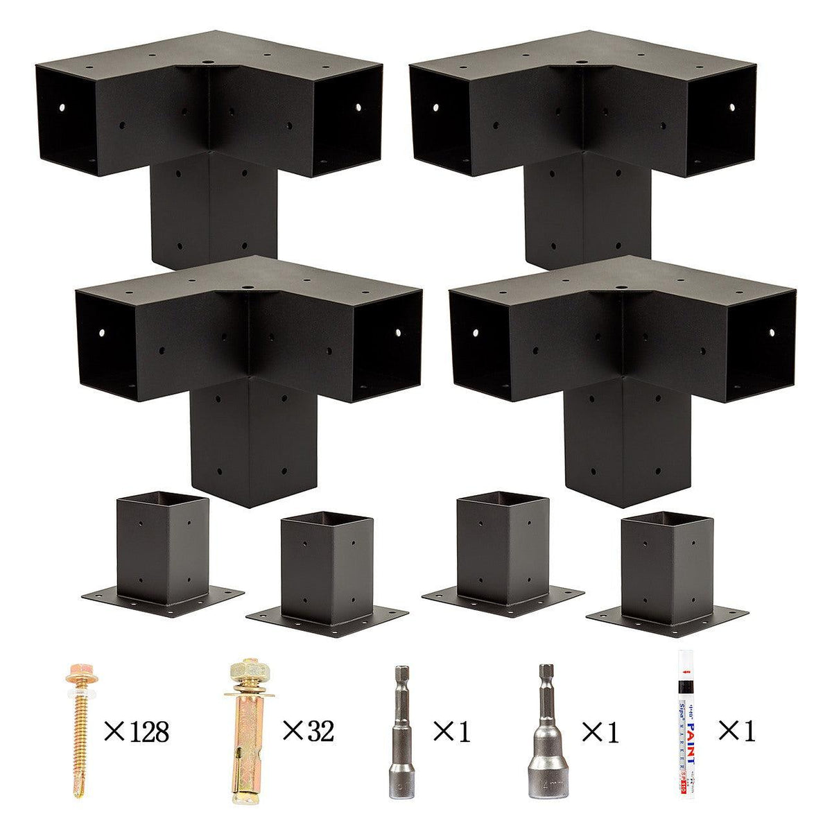 DIY Pergola Bracket Kit – Matte Black