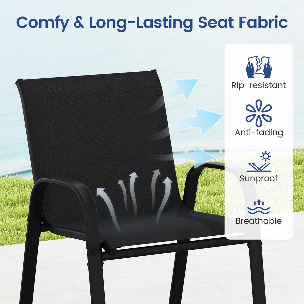 3-Piece Outdoor Bar Set – Coffee/Black
