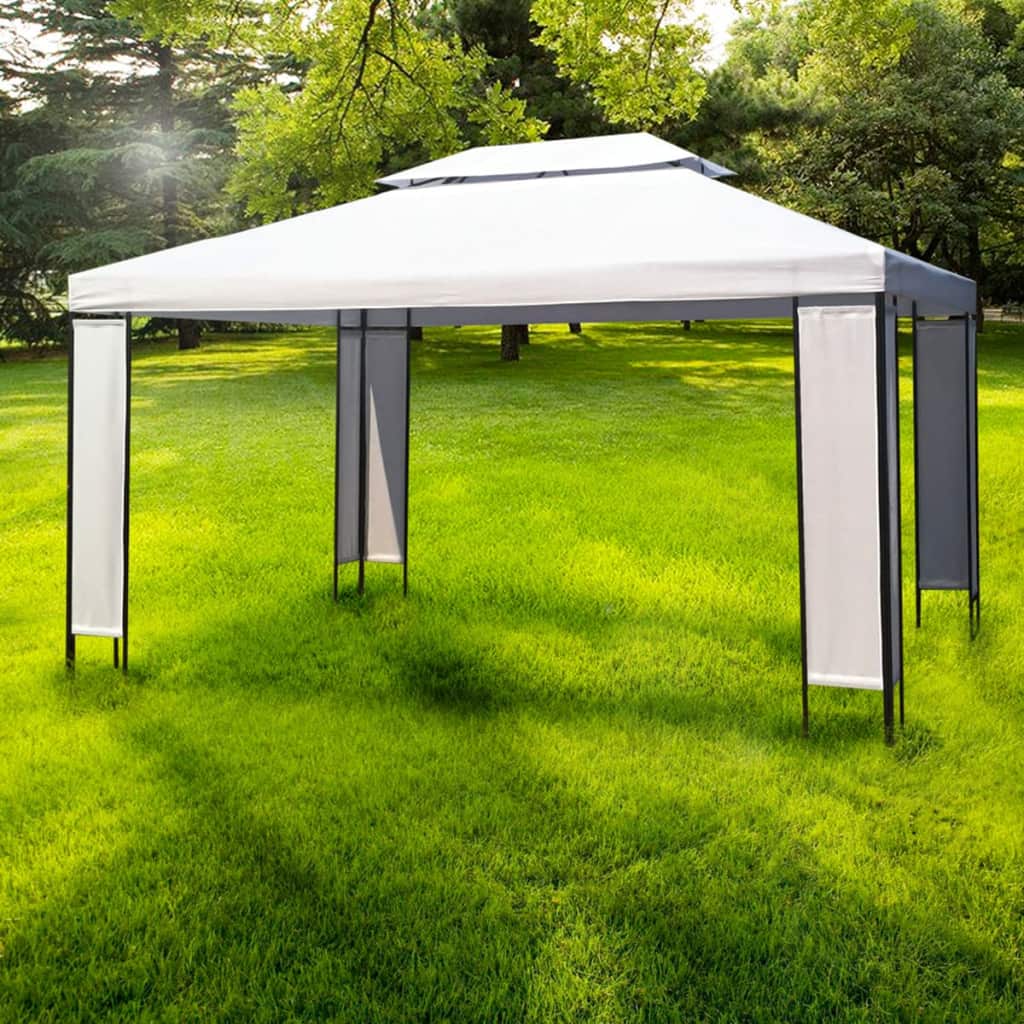 Gazebo 3x4m Steel Frame – White