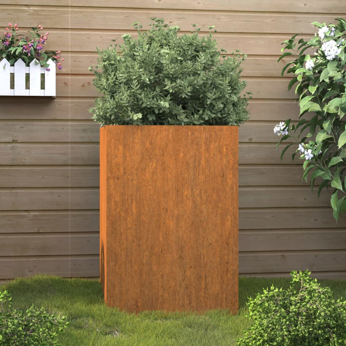 Corten Steel Garden Planter 52x48x75cm