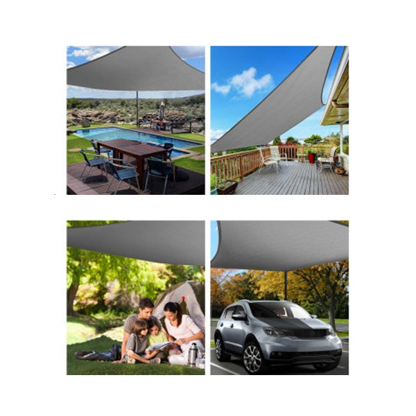Shade Sail Cloth 280gsm Rectangle – 3x3m, Grey