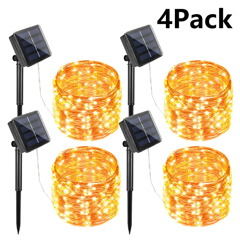 Solar Festoon String Lights – 22m, 200 LED