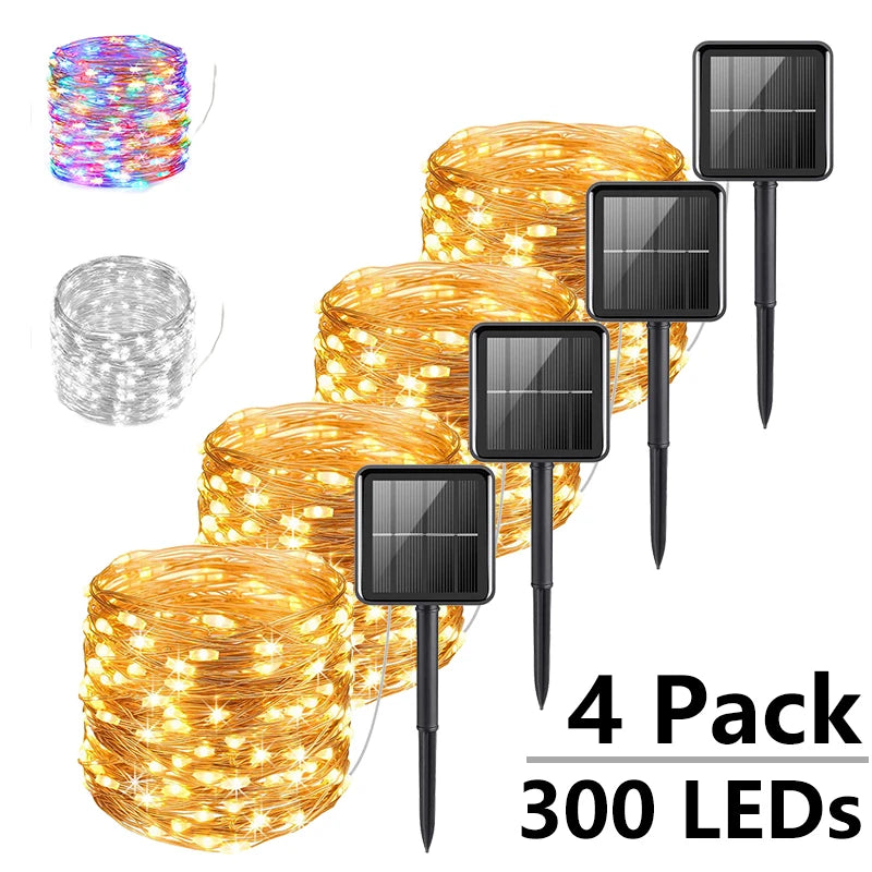 Solar Festoon String Lights – 22m, 200 LED