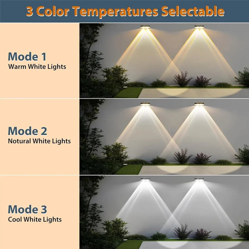 Solar Fence & Deck Lights – 4 Pack, Colour-Change