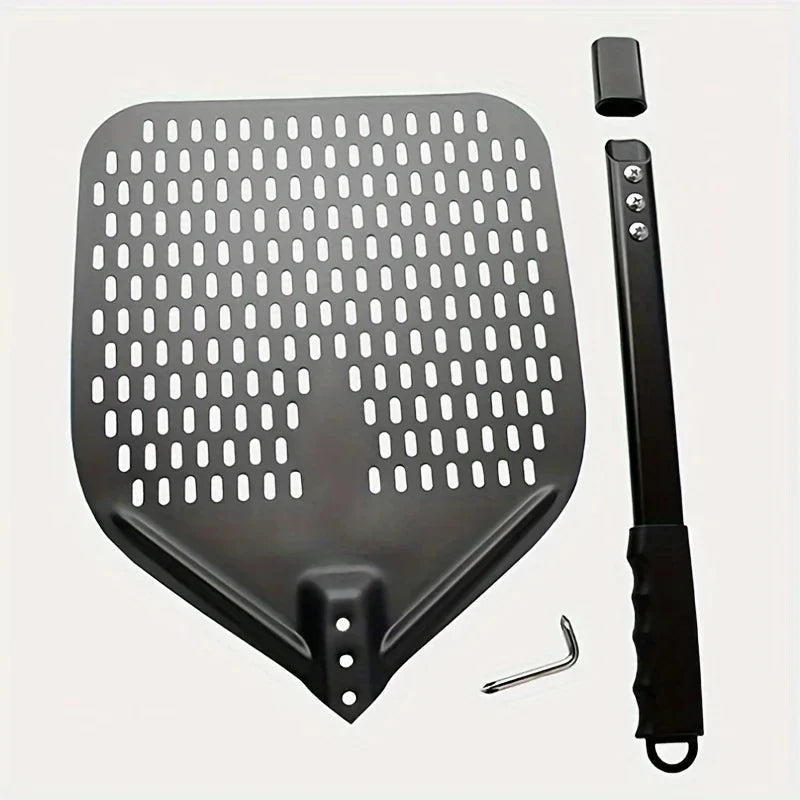 Perforated Aluminium Pizza Peel – Black