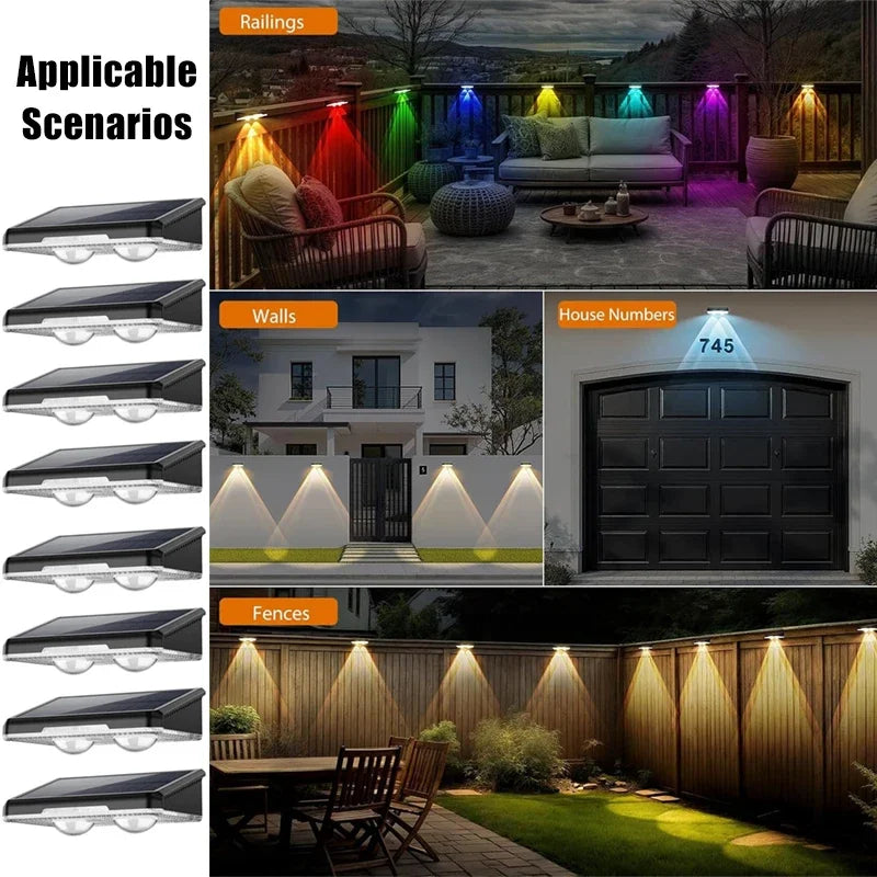 Solar Fence & Deck Lights – 4 Pack, Colour-Change