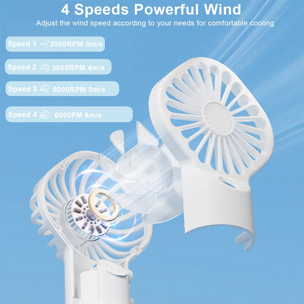 Rechargeable Misting Fan, 4-Speed
