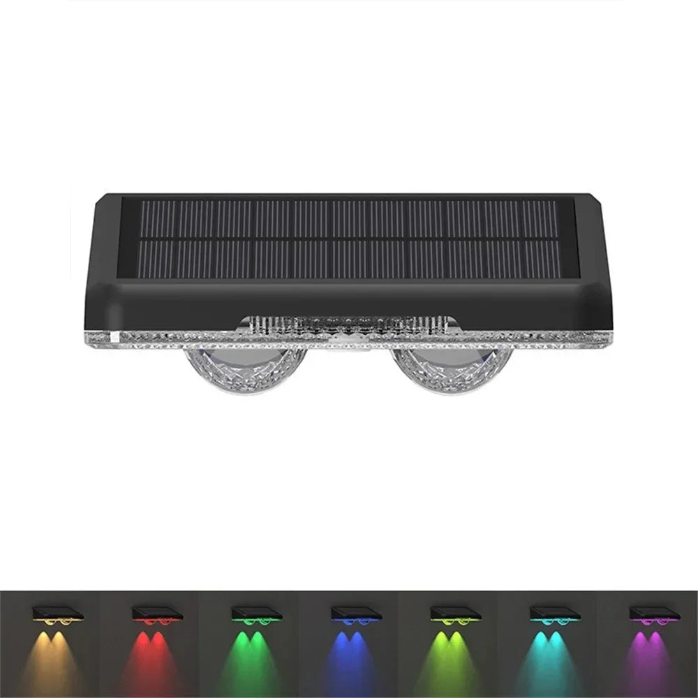 Solar Fence & Deck Lights – 4 Pack, Colour-Change
