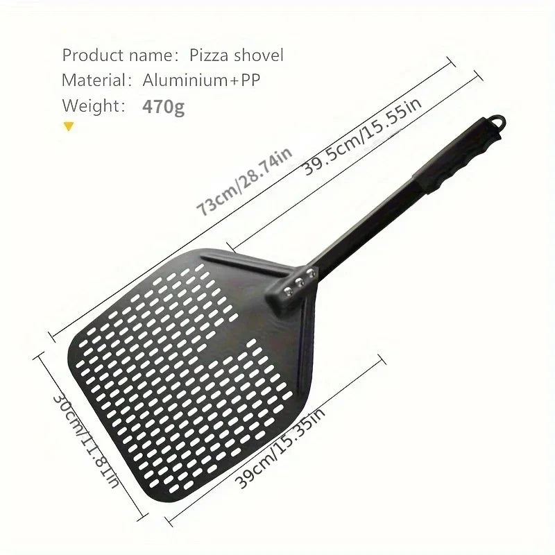 Perforated Aluminium Pizza Peel – Black
