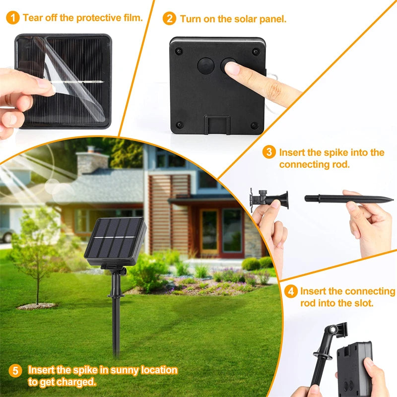 Solar Festoon String Lights – 22m, 200 LED