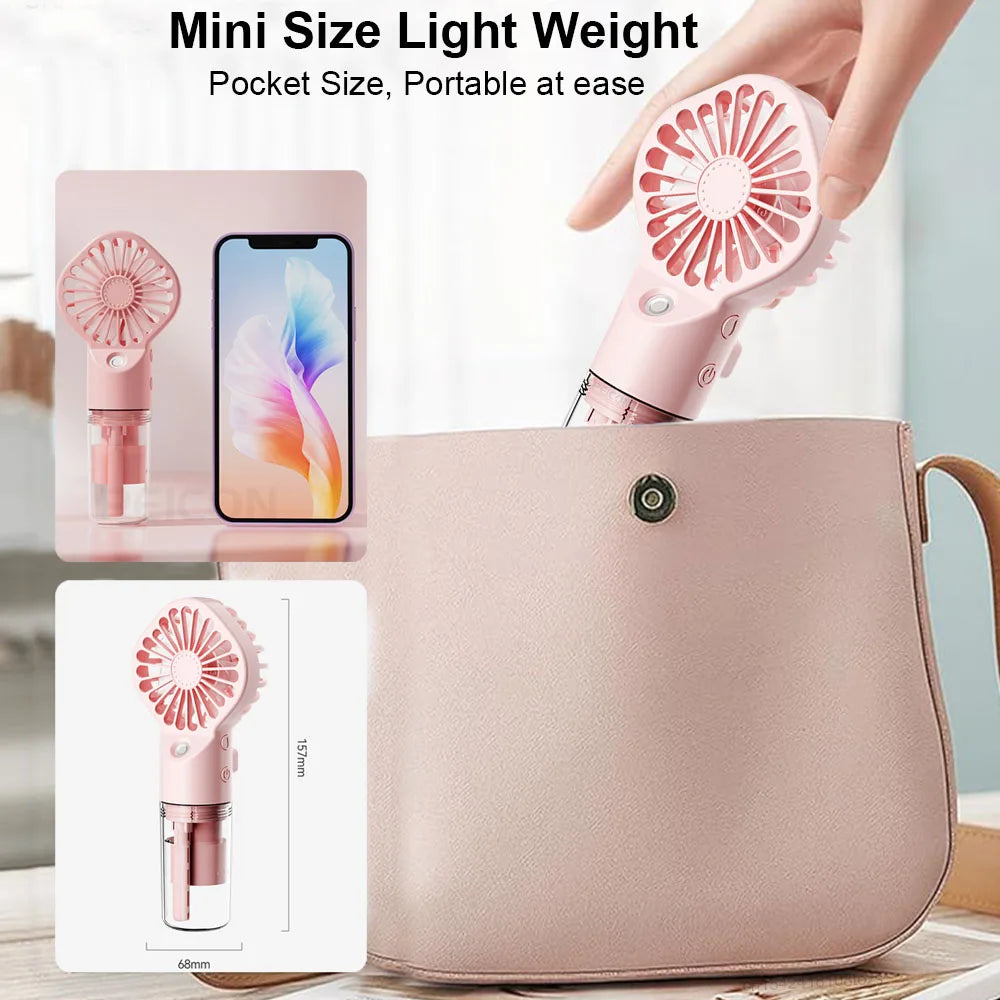 Rechargeable Misting Fan, 4-Speed