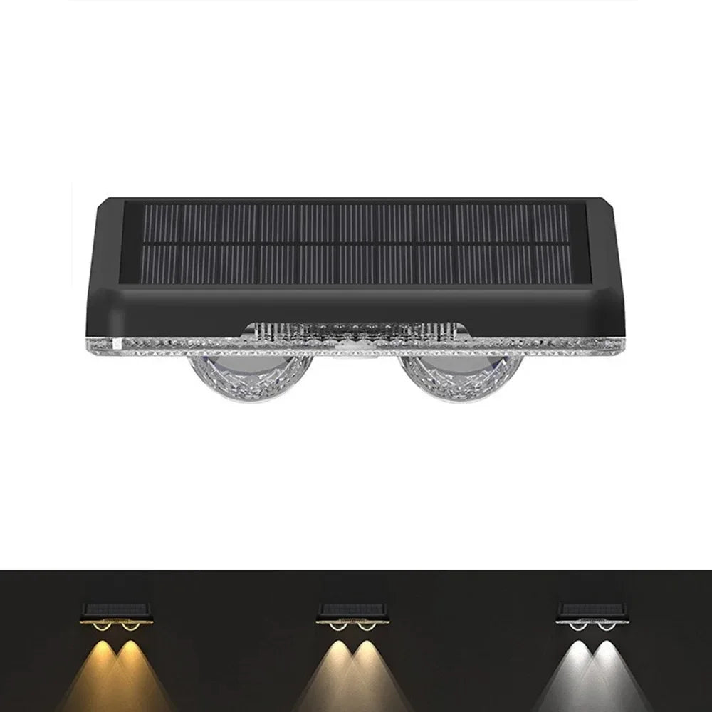 Solar Fence & Deck Lights – 4 Pack, Colour-Change
