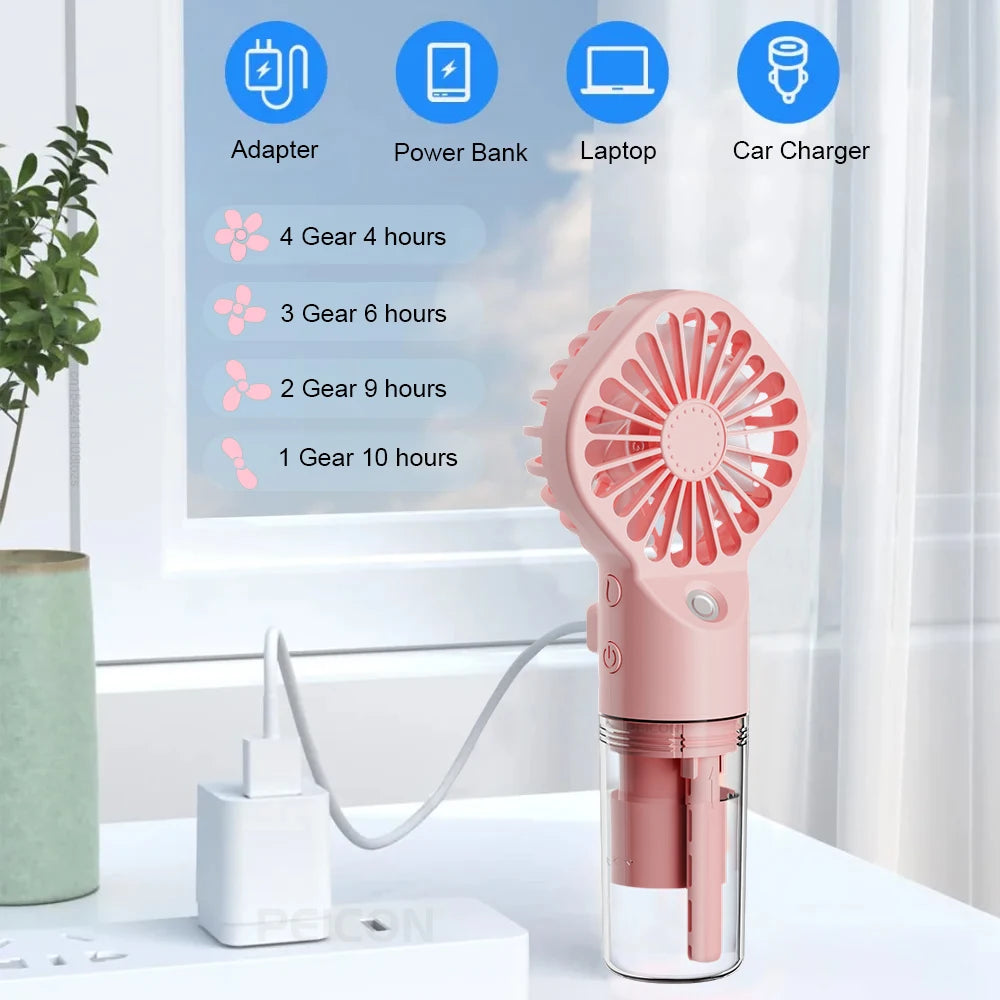 Rechargeable Misting Fan, 4-Speed