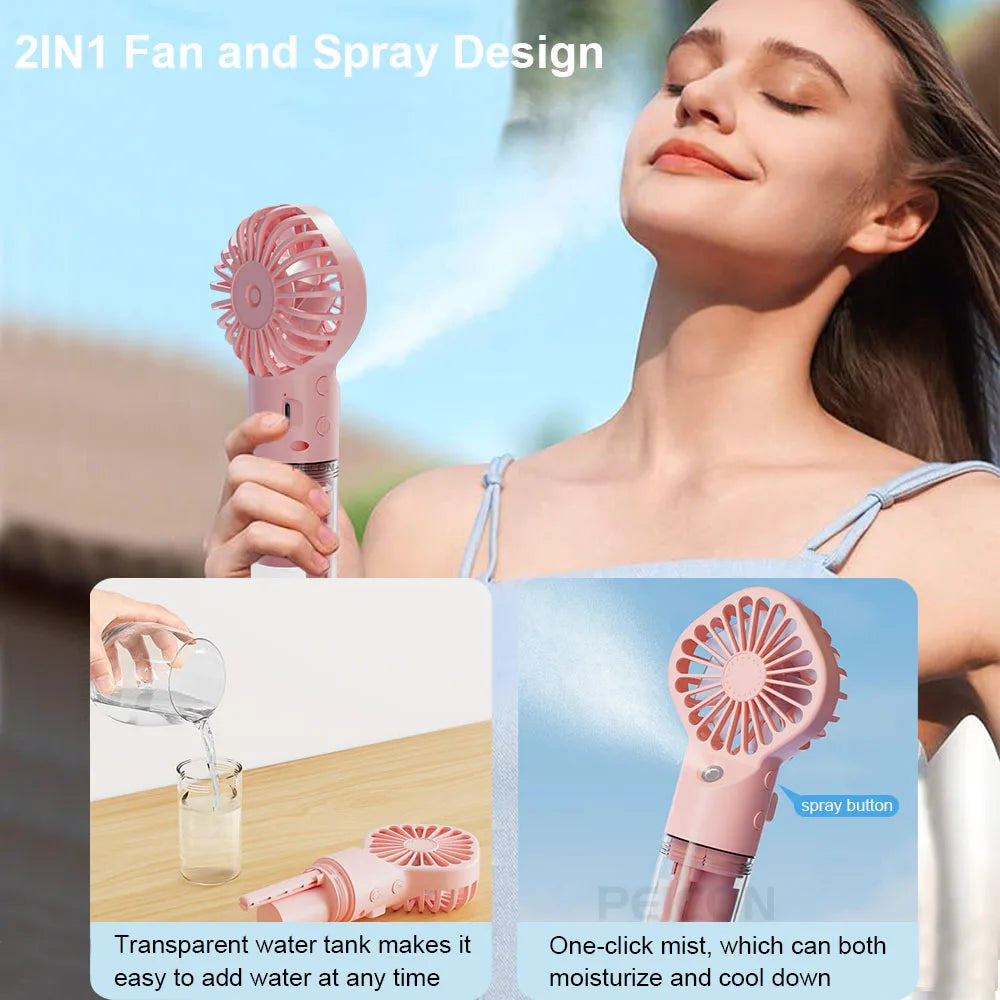 Rechargeable Misting Fan, 4-Speed