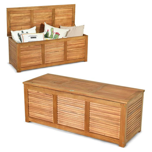Acacia Wood Storage Box & Bench Seat – Natural