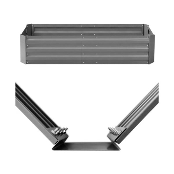 Galvanised Raised Garden Bed 180x90x30cm – Steel