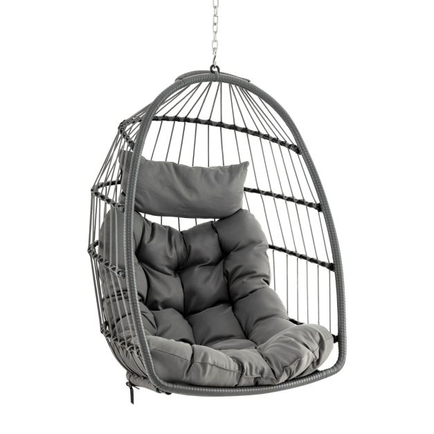 Hanging Egg Chair (Chair Only) – Grey