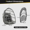 Hanging Egg Chair (Chair Only) – Grey