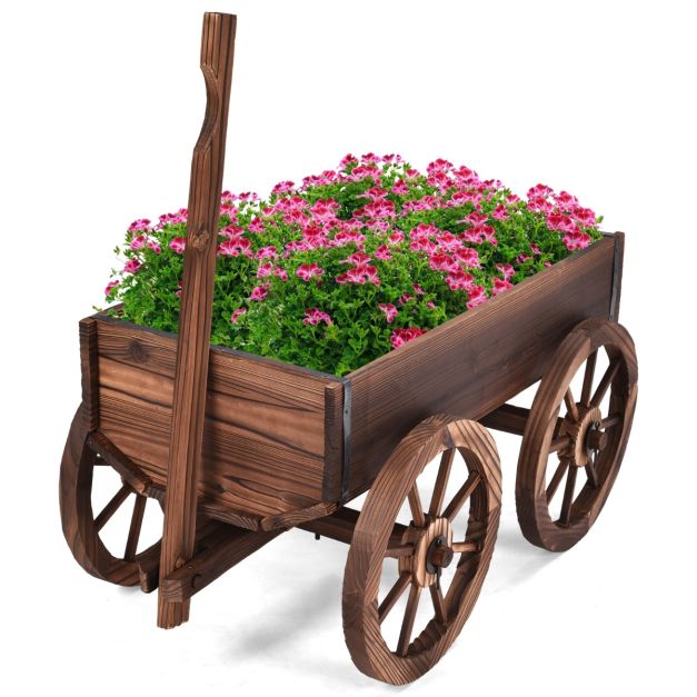 Garden Flower Cart with Wheels 120x43x54cm