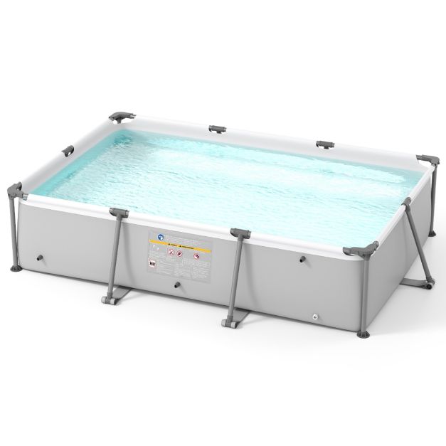 Above-Ground Swimming Pool 3x2.1m – Grey