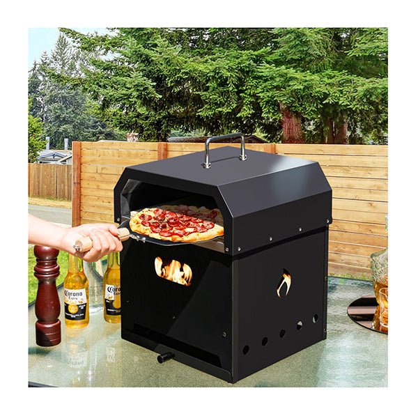 4-in-1 Pizza Oven & Fire Pit – Black