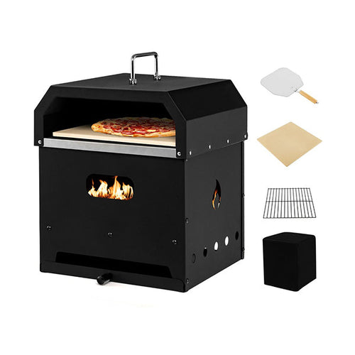 4-in-1 Pizza Oven & Fire Pit – Black